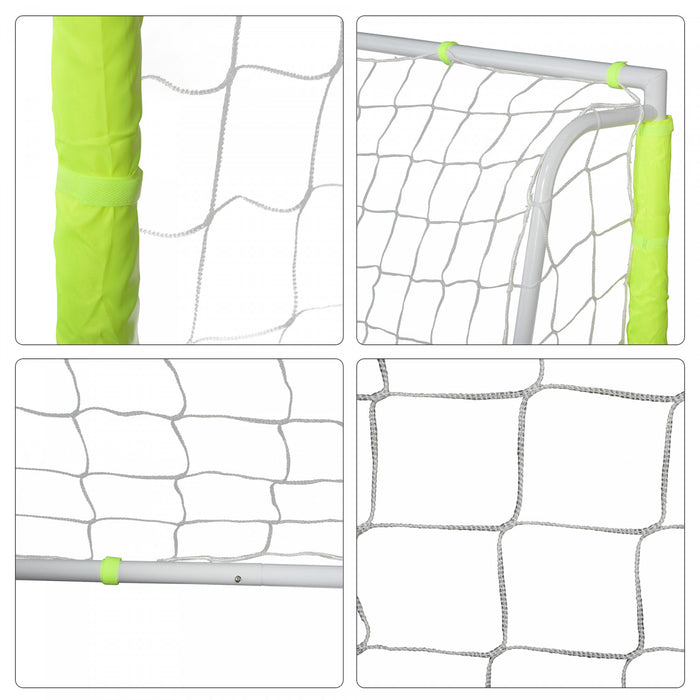 Soozier 6ft X 4ft Soccer Goal Net With Metal Frame, Easy Assembly, Yellow