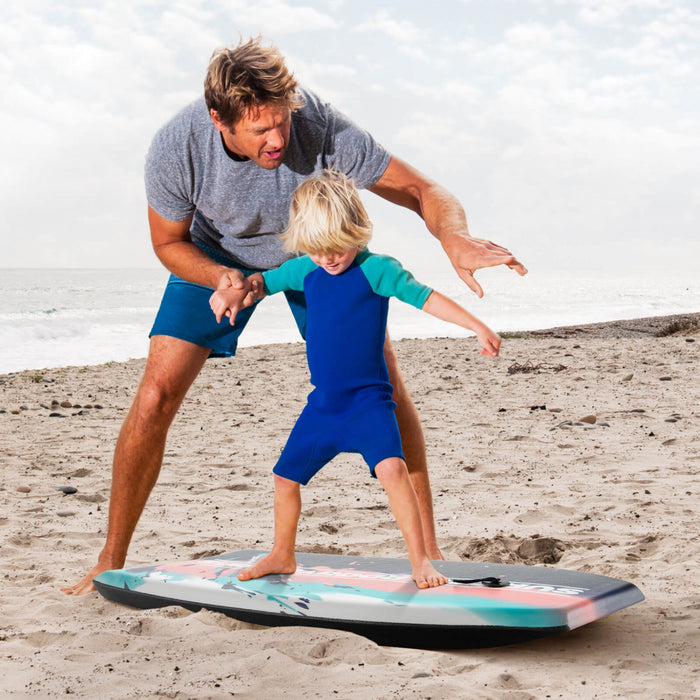 Costway 41\" Lightweight Body Board With Eps Core Xpe Deck Hdpe Bottom Crescent Tail Multi-color