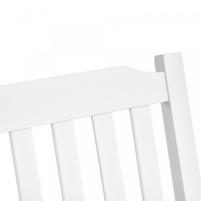 Outsunny 2-people Porch Swing Bench With 2 Hanging Chains For Deck White