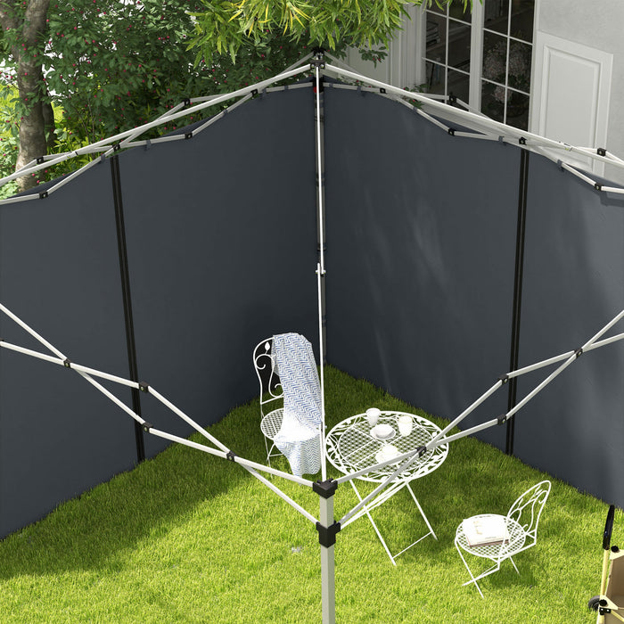 Outsunny 10'x20' Or 10'x10' Pop Up Canopy Side Panels Replacement, Grey