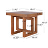 Ethan Rustic Solid Rubberwood End Table,Beige  | Ethan Table d'Appoint Rustique en Bois de Caoutchouc Solide, Beige