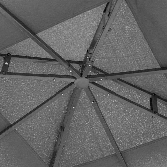 Outsunny 10'x10' Garden Gazebo Outdoor Sunshade Portable W/ Screen, Grey