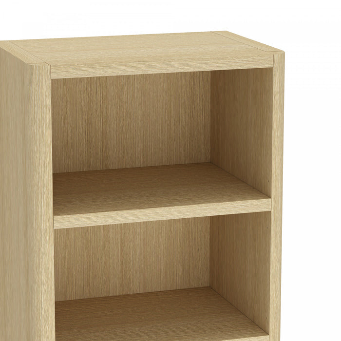 Rivington Modern 28\" Open Bookcase in Natural Oak - Set of 3