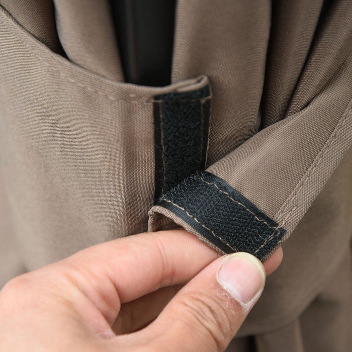 Outsunny Replacement Gazebo Curtains With Zipper, 4-panel Gazebo Privacy Side Panels Only, For 10' X 12' (3 X 3.6 M) Gazebos Or Pergolas, Hooks/c-rings Included, Brown