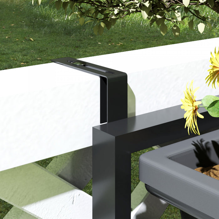 Outsunny 3-Tier Planters for Outdoor Plants, Planter Boxes, Dark Grey