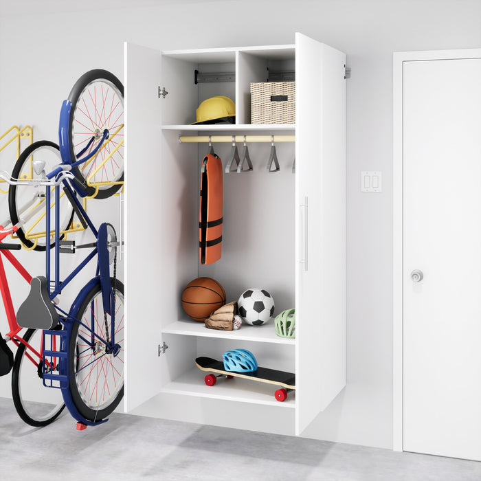 Hangups 2-shelf Wardrobe Storage Cabinet - White