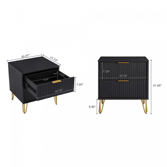 Dumbo Modern 2-Piece Dresser Set in Black