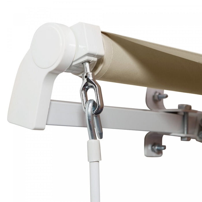 Outsunny 12' X 8' Retractable Awning Patio Awnings Sun Shade Shelter Cream