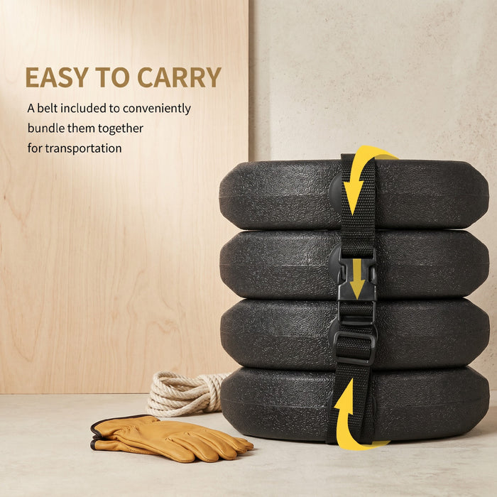Outsunny Pop Up Canopy Weights Set of 4, Gazebo Tent Weights, Total 26 LBS