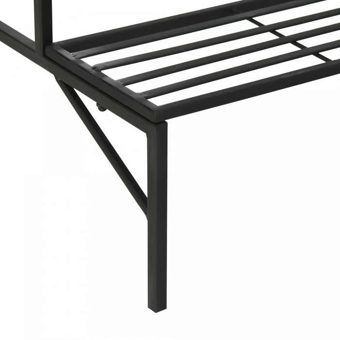 Outsunny 3-tier Hanging Plant Stand With Grid Panel, Planter Shelves Flower Pot Organizer Rack, Multiple Flower Pot Display Holder Shelf