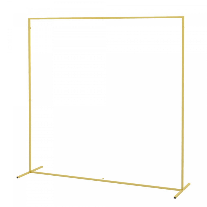 Outsunny 6.6ft X 6.6ft Gold Wedding Arch Backdrop Stand For Birthday Party