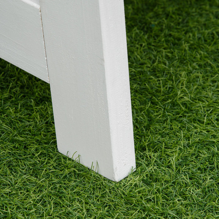 Outsunny Wooden Garden Bench For Outdoor,white