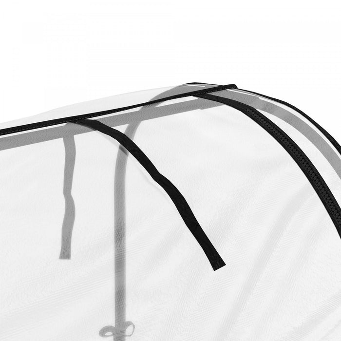 Outsunny Metal Raised Garden Bed with Cover, Black