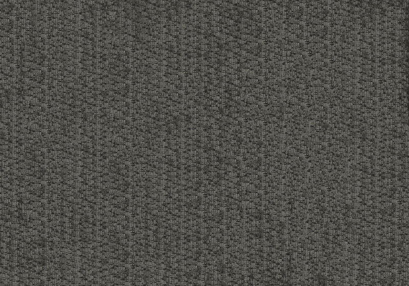 Upholstered Sofa, 77\"L, Dark Grey Fabric, Black Metal Legs Sofa