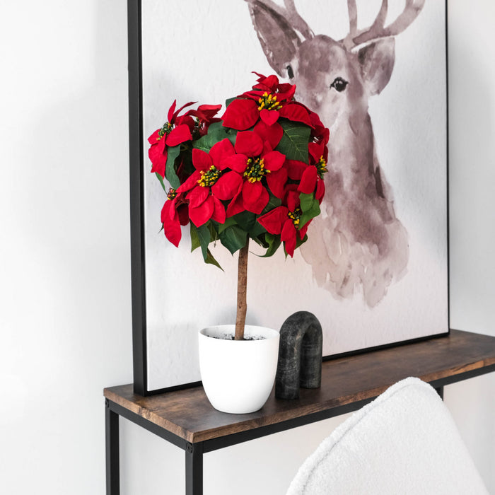 Tabletop Red 22\" Poinsettia Tree