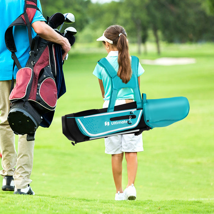 Ultimate Kids Golf Practice Set Junior Complete Golf Club Set For Kids Age 8-10 Years Old Blue