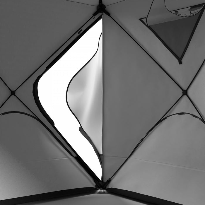 Outsunny 8-person Insulated Ice Fishing Tent, Pop-up, For -22℉, Grey