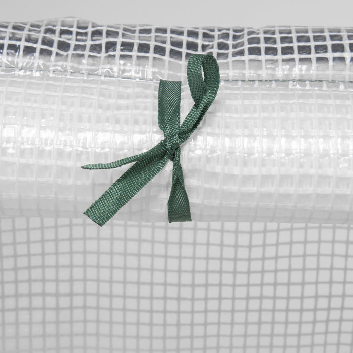 Outsunny 6' X 3' X 3' Portable Tunnel Greenhouse Outdoor Garden Mini With Large Zipper Doors & Water/uv Pe Cover White