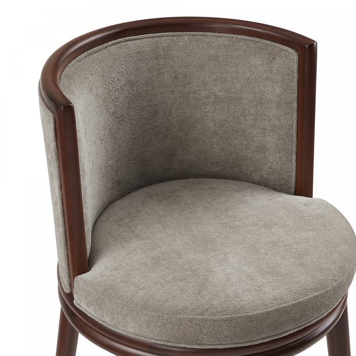 Evalyn Modern Wood Upholstered Counter Stool in Cream - Set of 2