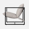 Aidan Metal Frame Sling Accent Chair with Cushions - Oatmeal | Aidan fauteuil d’appoint à sangle avec cadre en métal et coussins - Avoine