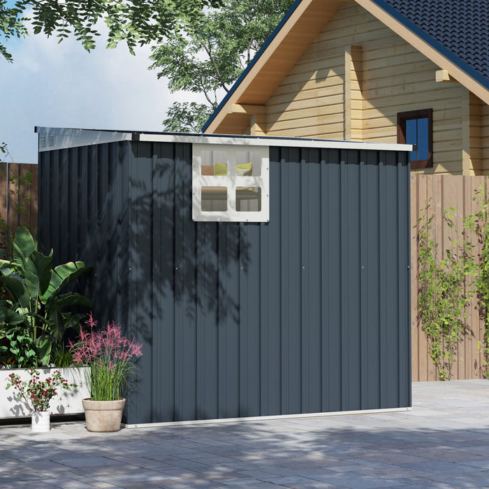 Outsunny 4' X 6' Metal Tool Shed, Outdoor Shed With Window And 2 Vents
