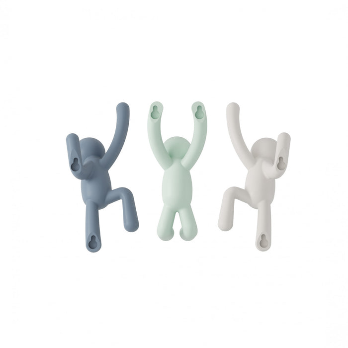 Umbra Buddy Wall Hooks - Grey and Green
