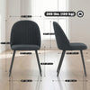 HOMCOM Set of 4 Modern Dining Chairs for Living Room, Dark Grey