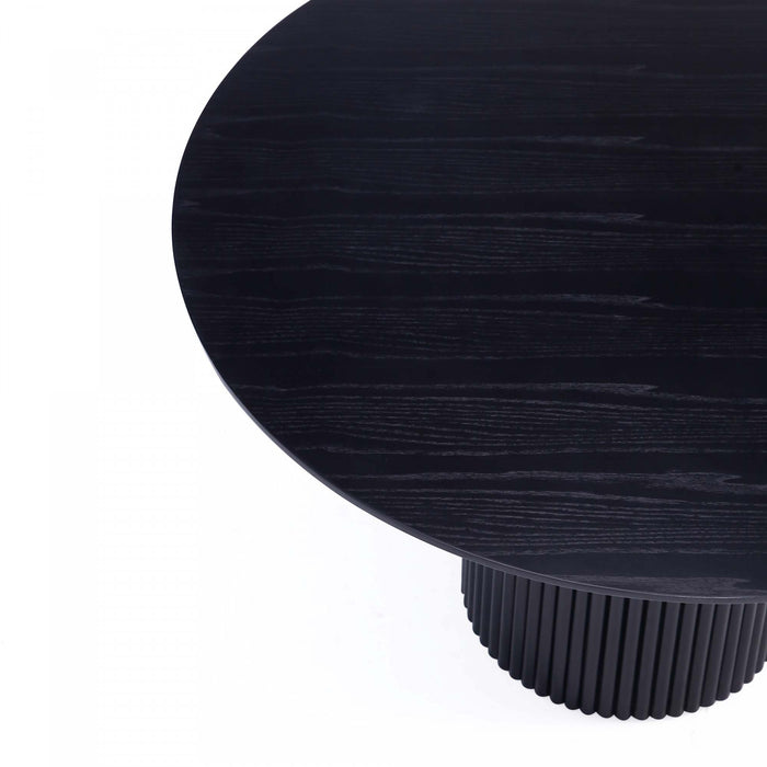 Hathaway Modern Industry Chic 47\" Round Dining Table in Black