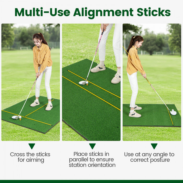 Costway 5 X 4 Ft Golf Hitting Mat Artificial Indoor Outdoor Turf Golf Training Mat 27 Mm
