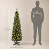 HOMCOM 5' Prelit Artificial Christmas Tree with Warm White LED Lights