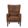 Havenwood HI-BACK Studded Accent Chair with Nailhead Trim, Brown | Havenwood Fauteuil d'Appoint HI-BACK a Clous Decoratifs, Brun