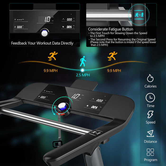 Superfit Folding Electric Treadmill Jogging Machine Bluetooth 10 Preset Programs