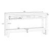 Emma 59.1'' Farmhouse Entryway Table with Drawers and Open Shelf,Grey Sofa Table  | Table d'entree Emma 59,1'' de style ferme avec tiroirs et etagere ouverte, grise