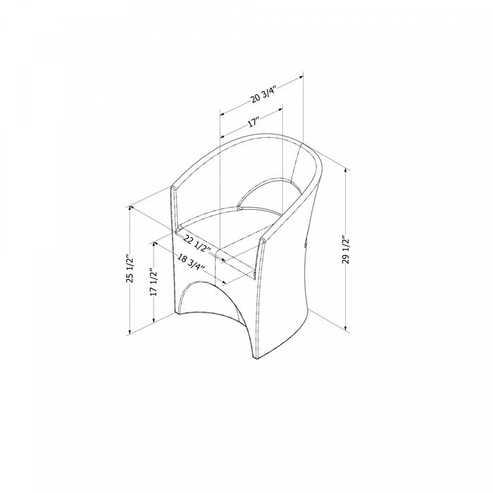 Dalya Patio Chair White - South Shore Patio Dining Chair