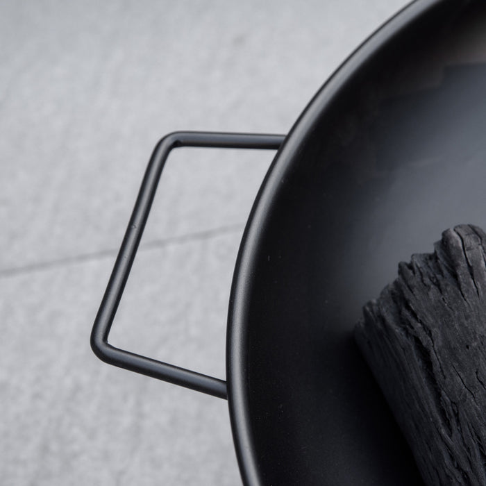 Outsunny 23\" Round Outdoor Wood-burning Fire Pit With Support Legs, Black