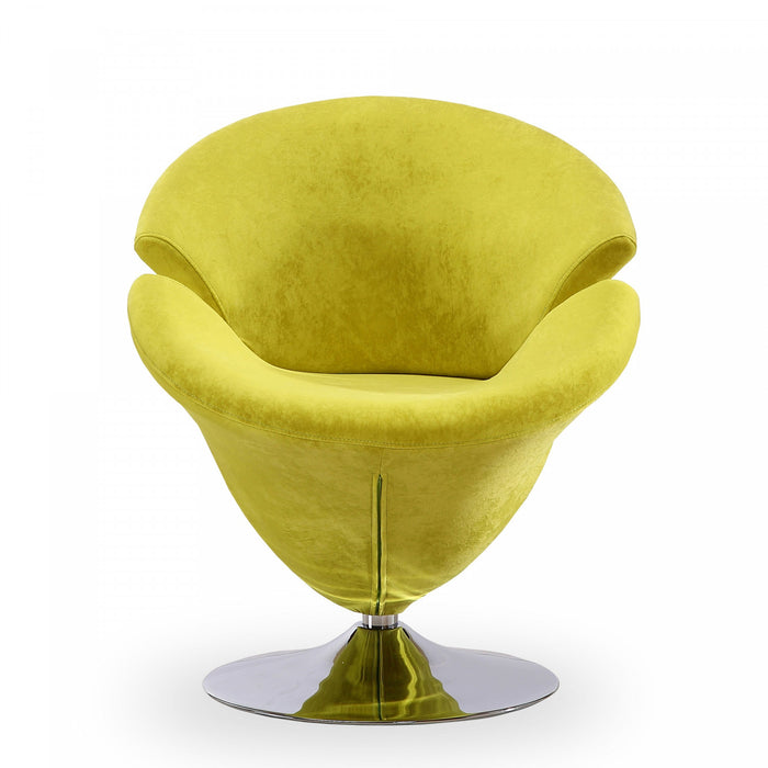 Tulip Modern 1-Piece Accent Chair in Green, Orange, Red, White and Yellow