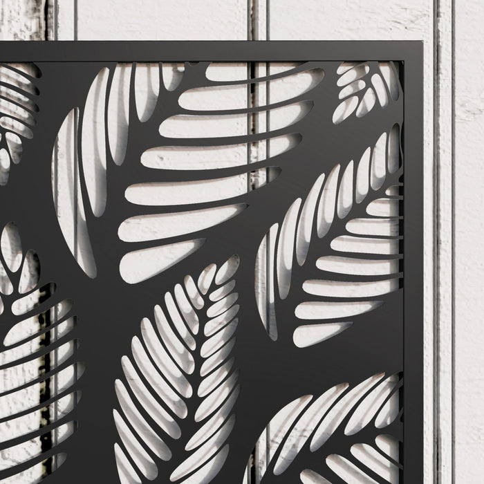 Outsunny Raised Garden Bed with Privacy Panel, Metal Planter Box