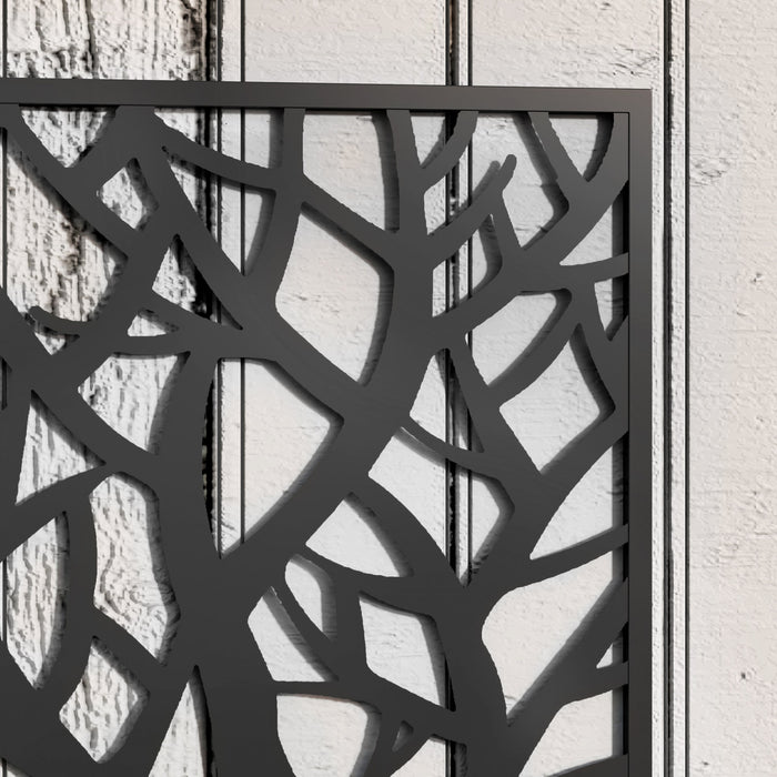 Outsunny Raised Garden Bed with Privacy Panel, Metal Planter Box