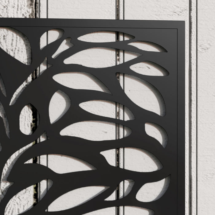 Outsunny Raised Garden Bed with Privacy Panel, Metal Planter Box