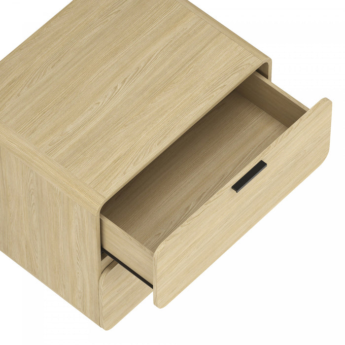 Chrystie Contemporary Modern 26\" Nightstand in Natural (2-Drawer)