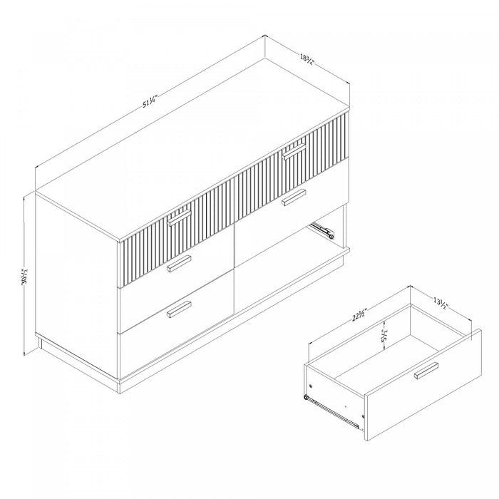 Noah 6-Drawer Dresser Bleached Oak - South Shore
