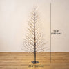 HOMCOM 6FT Lighted Snow-Flocked Twig Tree with Fairy Lights 328 LED
