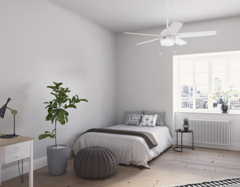 Anisten Ceiling Fan with Light Fixture - White