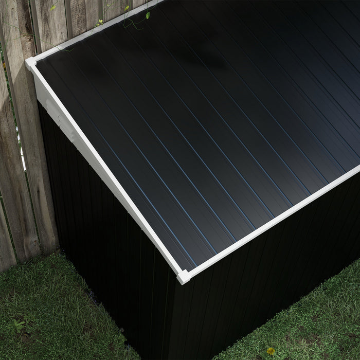 Outsunny 4' X 6' Steel Garden Storage Shed Lean To Shed Outdoor Metal Tool House With Lockable Door And 2 Air Vents For Backyard, Patio, Lawn