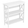 32” Console Table With 2 Storage Shelves - White