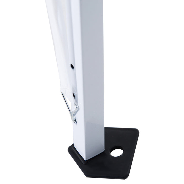 Outsunny 8' X 8' Pop Up Canopy Foldable Outdoor Canopy Tent W/ Bag, White