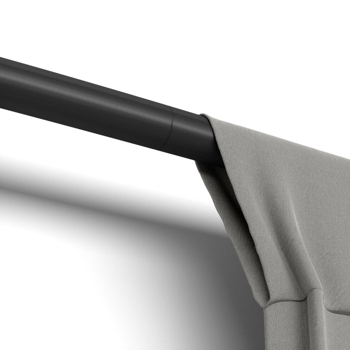Umbra Zen Matte Black Expandable 1\" Curtain Rod - 32\"-64\" 