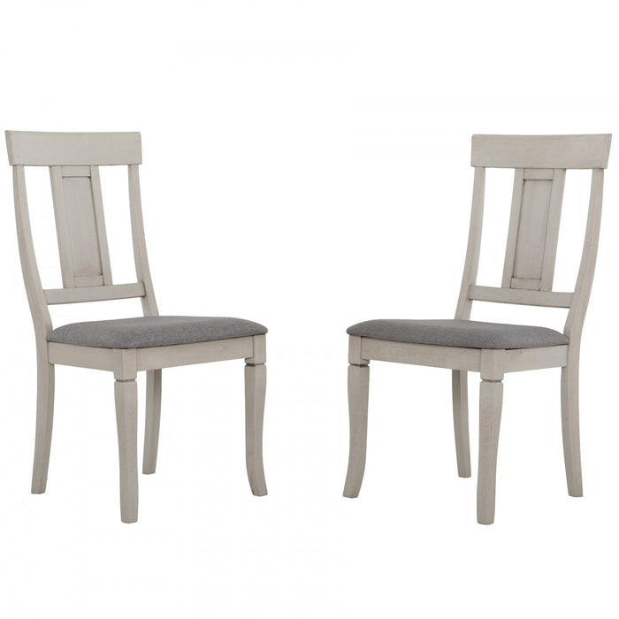 Prescott 5-Piece Round Pedestal Dining Set with Storage Drawer, Grey (Seats 4)