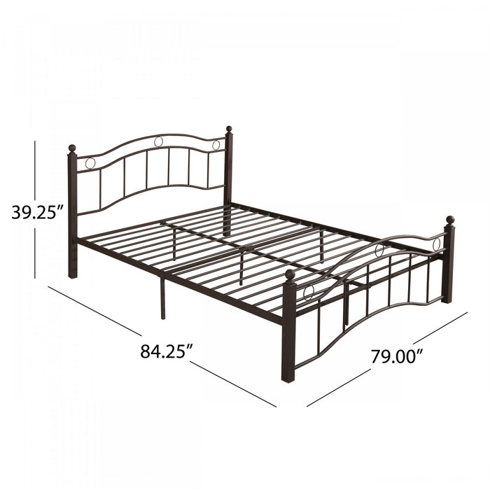 Jackson Metal Bed Frame With Underbed Storage,copper King Bed