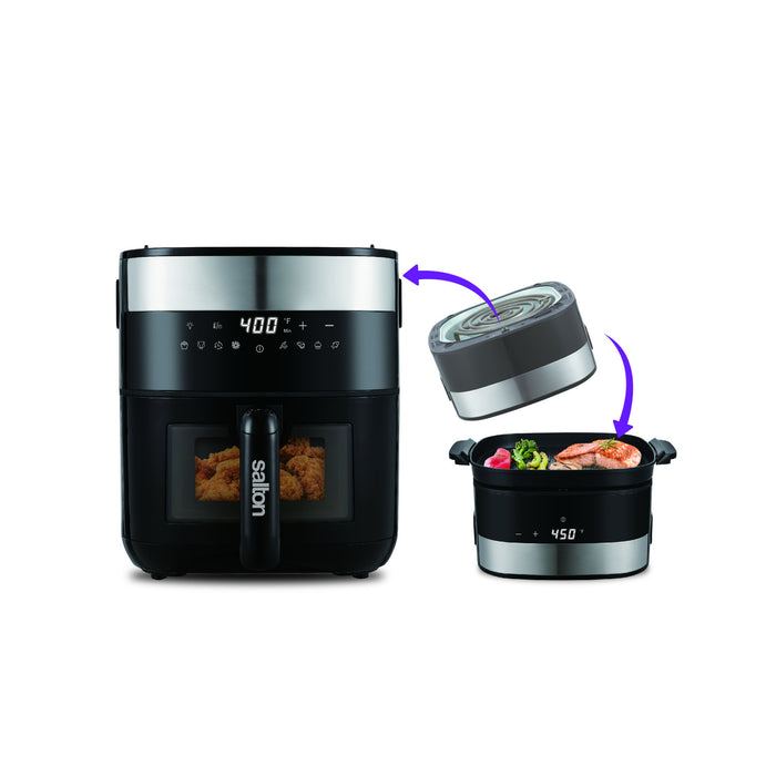 Salton 3-in-1 Air Fryer, Grill & Dehydrator Convection Toaster Oven